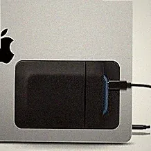 2-Pocket Adhesive Hard Drive Holder for Laptop, Stick-On Pocket Pouch for External Portable SSD, HDD, Slim Mouse and Cables (Small - Fits SSD)