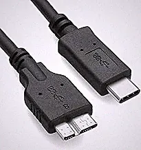 3FT External Hard Drive Cord to USB C for Western Digital WD My Passport, Seagate, Toshiba Canvio, LaCie, etc, Compatible with iPhone 15, PC, Mac, Samsung, LG, Moto, Pixel & Other USB-C Devices