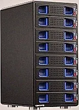 CENMATE Aluminum 8 Bay Hard Drive Enclosure with Cooling Fan for 2.5“/3.5" SATA HDD/SSD with USB A/C 3.0, Support Hot Swappable, Tool-Free HDD Enclosure, DAS(NO RAID/NAS)