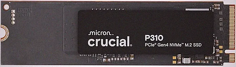 Crucial P310 2TB SSD, PCIe Gen4 NVMe M.2 2280, Up to 7,100MB/s, for Laptop, Desktop (PC), & Handheld Gaming Consoles, Includes Acronis Data Recovery Software, Solid State Drive - CT2000P310SSD801