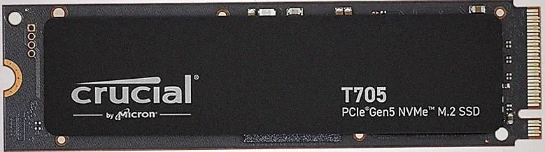 Crucial T705 PCIe Gen5 NVMe 4TB SSD, Up to 14,100MB/s, TLC NAND, Intel & Ryzen Compatible, for Hardcore Gaming & High-Speed Storage, Solid State Drive, Includes 1Mo Adobe CC – CT4000T705SSD3