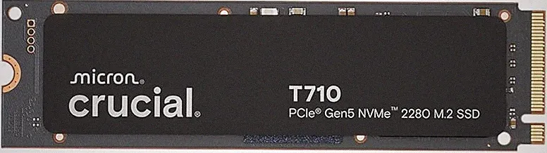 Crucial T710 PCIe Gen5 NVMe 1TB SSD, Up to 14,900 MB/s, Laptop & Desktop Compatible (PC), for Creatives and Hardcore Gamers, Solid State Drive, Includes 1Mo Adobe CC – CT1000T710SSD8-01