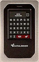 DataLocker DL4 FE 1 TB Password Protected Hardware Encrypted HDD, Easy Screen Guided Use, AES 256, IP64 Dust, TAA Compliant Trusted Supply Chain, OS Independent, USB-C/USB-A