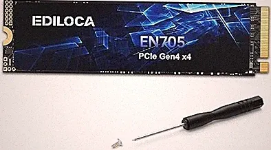 Ediloca 1TB SSD NVMe M.2 2280 PCIe Gen4 x4 Internal Solid State Drive - Up to 5000MB/s, 1TB SSD PS5 Dynamic SLC Cache, PS5 Compatible for Gaming PC Laptop(EN705)