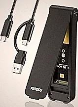 FIDECO M.2 NVMe SSD Enclosure, M.2 NVMe to USB Adapter, USB 3.2 Gen 2 (10Gbps) SSD Reader for M & M+B Key, Sandwich Style Design, Tool-Free Installation, Support UASP and Trim