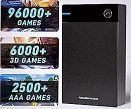 Kinhank 12TB Retro Gaming Hard Drive with 96000+ Classic Games, Compatible with 400+ Emulators, 6000+3D Games, Portable Game Hard Drive Compatible with Win 7/8/10/11