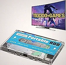 Kinhank 500G HDD Portable Game Drive Built-in 110,000+ Games, Batocera 33 Game System Compatible with 90+ Emulators,Plug and Play,USB3.0,Support for Windows/Laptop/PC