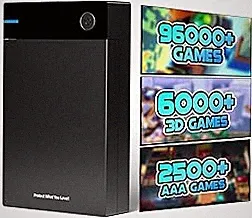 Kinhank External HDD Hard Drive with 96000+ Retro Games,Compatible with 400+ Emulators,12TB Retro Gaming Hard Drive,Portable Game Hard Drive Disk for Win 7/8/10/11