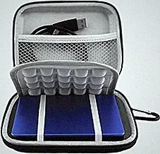 Lacdo Hard Drive Carrying Case for Seagate Portable/Seagate One Touch/Game Drive for PS5 / Ultra Touch Portable External Hard Drive HDD 1TB 2TB 4TB 5TB USB 3.0 Shockproof Travel Bag, Black | HDD, USB 3.0, Shockproof, Tra