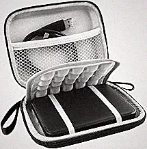 Lacdo Hard Drive Carrying Case for Western Digital WD Elements/WD My Passport/My Passport Ultra Portable External Hard Drive HDD 1TB 2TB 4TB 5TB 6TB USB 3.0 Protective Storage Travel Bag, Black