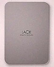 LaCie Mobile Drive, 2TB, External Hard Drive Portable - Moon Silver, USB-C 3.2, for PC and Mac, Post-Consumer Recycled, with Adobe All Apps Plan (STLP2000400)