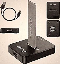 M.2 NVMe & SATA to USB C Docking Station, M.2 SSD to USB A C Reader Adapter for Both M.2 (M Key, B+M Key) NVMe and SATA NGFF SSD Dock, Size for 2280 2260 2242 2230 22110 Enclosure - Plastic