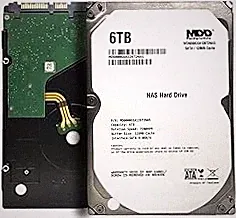 MaxDigitalData 6TB 7200RPM 128MB Cache SATA 6.0Gb/s 3.5-inch Internal Hard Drive for NAS Network Storage (MD6000GSA12872NAS) - 3 Years Warranty (Renewed)