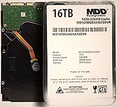 MDD MAXDIGITALDATA MDD 16TB 7200RPM 256MB Cache SATA 6.0Gb/s 3.5-inch Internal Hard Drive for Surveillance Storage (MD16TGSA25672DVR) - 3 Years Warranty (Renewed)