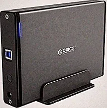 ORICO 3.5 Inch External Hard Drive Enclosure with Removable Enclosure USB 3.0 to SATA 3.0 5Gbps for SATA 3.5 Inch HDD with 12V 2A Power Supply Adapter (16TB Max, Blue Display) 7688U3