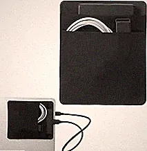 Portable Hard Drive Sleeve for Laptop, 2-Pocket Mouse Holder for Laptop External Hard Drive Sleeve Mouse Pocket for Laptops SSD Holder for Laptops Compatible with External 2.5" HDD