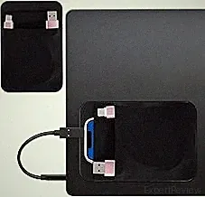 Portable Hard Drive Sleeve for Laptop Adhesive Hard Drive Holder Reusable HDD Hards Disk Stick on External Drives Case Travel Stick-On Pocket Pouch for Most Laptop SSD Mouse Cable