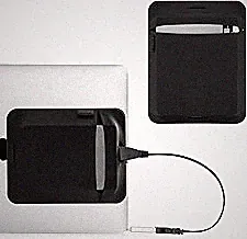 ProCase External Hard Drive Holder Adhesive Pouch for Laptop (2 Pack), Reusable Stick-On Portable Slim Travel Case Sleeve for HDD Hard Disk Drive, Battery Pack, Wireless Mouse, Cables -2 Black