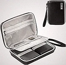 ProCase Hard Drive Case for Canvio Basics Western Digital WD Elements My Passport Seagate Portable Backup Plus Slim 1TB 2TB 3TB 4TB USB 2.5, Portable External Case for 2 Hard Drives -Black