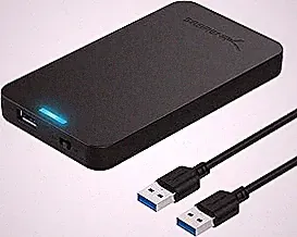 SABRENT 2.5 Inch SATA to USB 3.0 Tool Free External Hard Drive Enclosure [Optimized for SSD, Support UASP SATA III] Black (EC-UASP)