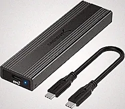 Sabrent USB 3.2 Type-C Tool-Free Enclosure for M.2 PCIe NVMe and SATA SSDs (EC-SNVE)