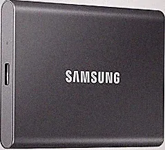 Samsung T7 Portable SSD, 1TB External Solid State Drive, Speeds Up to 1,050MB/s, USB 3.2 Gen 2, Reliable Storage for Gaming, Students, Professionals, MU-PC1T0T/AM, Gray