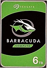 Seagate Barracuda 6TB Internal Hard Drive HDD – 3.5 Inch SATA 6 Gb/s 5400 RPM 256MB Cache for Computer Desktop PC (ST6000DM003)