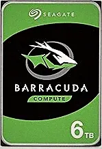 Seagate BarraCuda 6TB Internal Hard Drive HDD – 3.5 Inch SATA 6 Gb/s 5400 RPM 256MB Cache for Computer Desktop PC – Frustration Free Packaging (ST6000DMZ03)