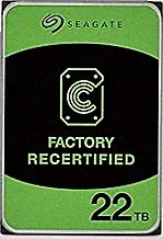 Seagate Exos 22TB SATA HDD 6Gb/s 7200RPM 3.5-inch Enterprise Hard Drive (ST22000NM000C) (Renewed)