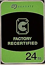 Seagate Exos X24 24TB Enterprise Hard Drive HDD SATA 6Gb/s 512MB Cache 7200 RPM 512e CMR Helium Sealed 3.5in Hard Drive ST24000NM000H (Renewed)
