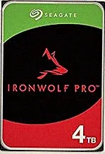 Seagate IronWolf Pro, 4 TB, Enterprise NAS Internal HDD –CMR 3.5 Inch, SATA 6 Gb/s, 7,200 RPM, 256 MB Cache for RAID Network Attached Storage (ST4000NT001)