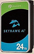 Seagate Skyhawk AI 24TB Video Internal Hard Drive HDD – 3.5 Inch SATA 6Gb/s 512MB Cache for DVR NVR Security Camera System with in-House Rescue Services (ST24000VE002)