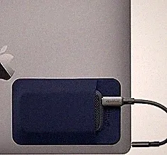 Slipdrive - Portable Hard Drive Sleeve for Laptop - SSD Solid State Drive - Reusable Adhesive - 5” x 3.2” Stick on External Hard Drive Carrying Case - Travel Pocket Pouch (Small, Navy Blue)