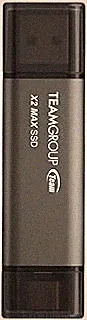 TEAMGROUP 1TB X2 MAX External/Portable SSD 1000MB/s, Dual USB Hard Drive Compatible with iPhone17&iPad&Mac, Steam Deck/PC/Windows/Android/PS5/Laptop/Tesla, Type C &A, USB 3.2 Gen2 TX2MAX31TBT01