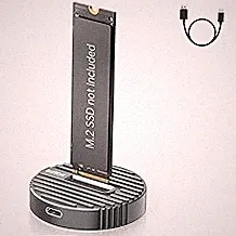 Tool-Free M.2 NVMe & SATA to USB C Docking Station, 10Gbps SSD Reader Adapter for Data Rescue & External Storage, Supports M/B+M Key PCIe & NGFF 2230-22110, for Laptop, PC RTL9210C STK06 Lite