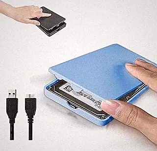 USB 3.0 External Hard Drive Case - 2.5" SATA HDD/SSD Enclosure (Up to 2TB), Tool-Free Design, UASP Support, Auto Sleep Function (Blue)