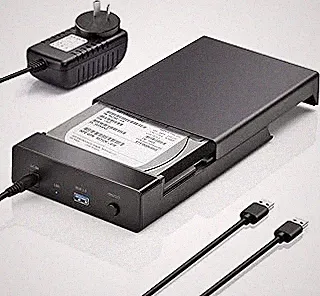 USB 3.0 to SATA External Hard Drive Docking Station for 2.5 and 3.5 inch SATA HDD/SSD Hard Drive Enclosure, Supports UASP