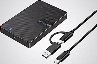 USB-C External Hard Drive Enclosure 2.5'' HDD SSD for sata - WEETOTUNG 6Gbps Tool-Free Case Compatible with UASP Drive - for 7mm 9.5mm Drive with MacBook WD Seagate PlayStation (Case Only)