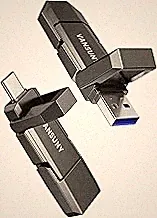 Vansuny 1TB Portable External Hard Drive Up to 500MB/s USB Solid State Drive USB 3.2 Dual SSD for Android Phone Tablet Laptop MacBook PC