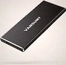 Vansuny 1TB Portable External SSD, USB 3.1 Gen2 500MB/s High-Speed Data Transfer, Metal USB C Mini Portable External Solid State Drive for PC, Laptop, Phones and More