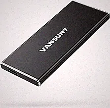 Vansuny 2TB Portable External SSD, USB 3.1 Gen2 Up to 500MB/s Solid State Drive, Metal USB C Mini Portable External Hard Drive for PC, Laptop, Phones and More