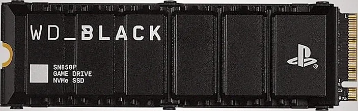 WD_BLACK 2TB SN850P NVMe M.2 SSD Offiziell lizenzierte Speichererweiterung für PS5-Konsolen, bis zu 7.300 MB/s, mit Kühlkörper - WDBBYV0020BNC-WRSN