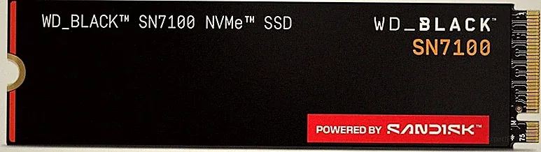 WD_Black SN7100 4TB NVMe SSD - Gen4 PCIe, M.2 2280, Up to 7,000 MB/s Read Speed, Up to 6,700 MB/s Write Speed, Next Gen TLC 3D NAND, for Laptops, Handheld Gaming Devices - WDS400T4X0E