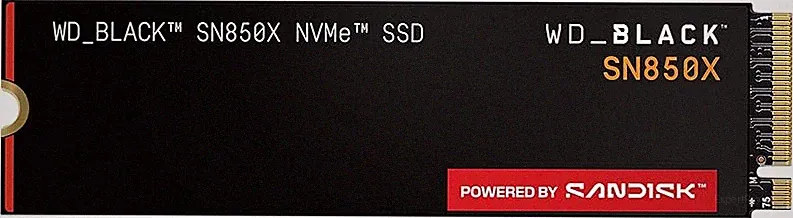 WD_BLACK SN850X 2TB NVMe SSD - M.2 2280, Up to 7,300 MB/s Read speeds, Up to 6,300 MB/s write speeds, Gaming Expansion, High Performance Internal Solid State Drive - WDS200T2X0E