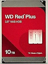 Western Digital 10TB WD Red Plus NAS Internal Hard Drive HDD - 7200 RPM, SATA 6 GB/s, CMR, 512 MB Cache, 3.5" - WD100EFGX