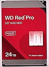 Western Digital 24TB WD Red Pro NAS Internal Hard Drive HDD - 7200 RPM, SATA 6 Gb/s, CMR, 512 MB Cache, 3.5" -WD241KFGX
