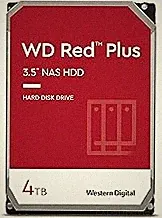 Western Digital 4TB WD Red Plus NAS Internal Hard Drive HDD - 5400 RPM, SATA 6 Gb/s, CMR, 64 MB Cache, 3.5" - WD40EFRX
