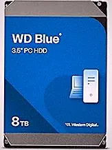Western Digital 8TB WD Blue PC Internal Hard Drive HDD - 5640 RPM, SATA 6 Gb/s, 256 MB Cache, 3.5" - WD80EAAZ