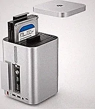 Yottamaster 2 Bay 10Gbps RAID Enclosure – Supports 2.5"/3.5" HDD/SSD Up to 56TB, Built-in NVMe SSD Slot, Docking Station with SD/TF Card Reader for Mac mini M4/PC/Laptop