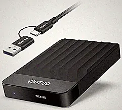 YOTUO Portable External Hard Drive Storage Expansion Mobile HDD USB 3.0 USB-C for PC, Mac, Desktop, Laptop, PS4, Xbox One X/S, Xbox 360, Office & Game (Black, 1TB)